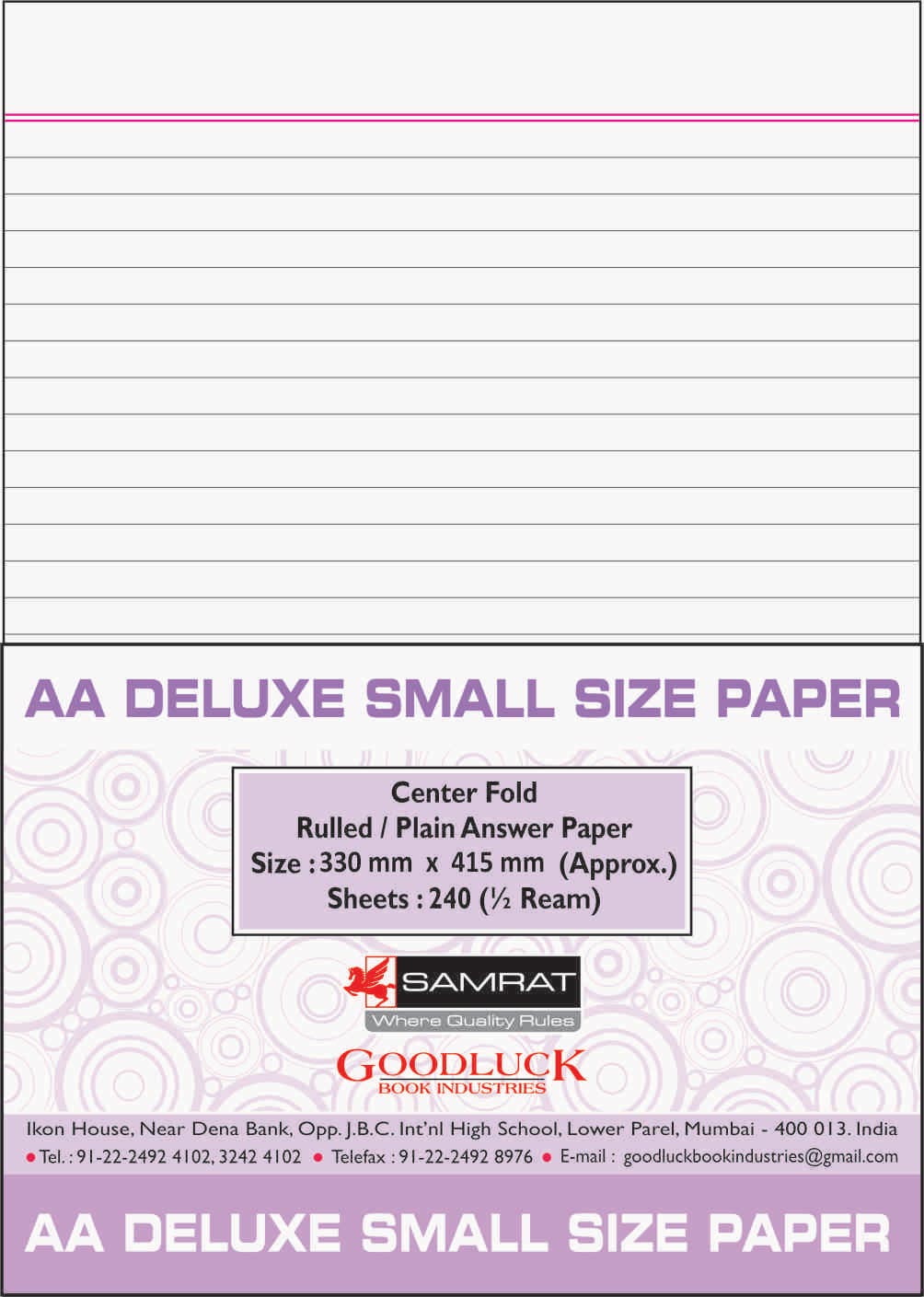 AA Deluxe Small Size Paper