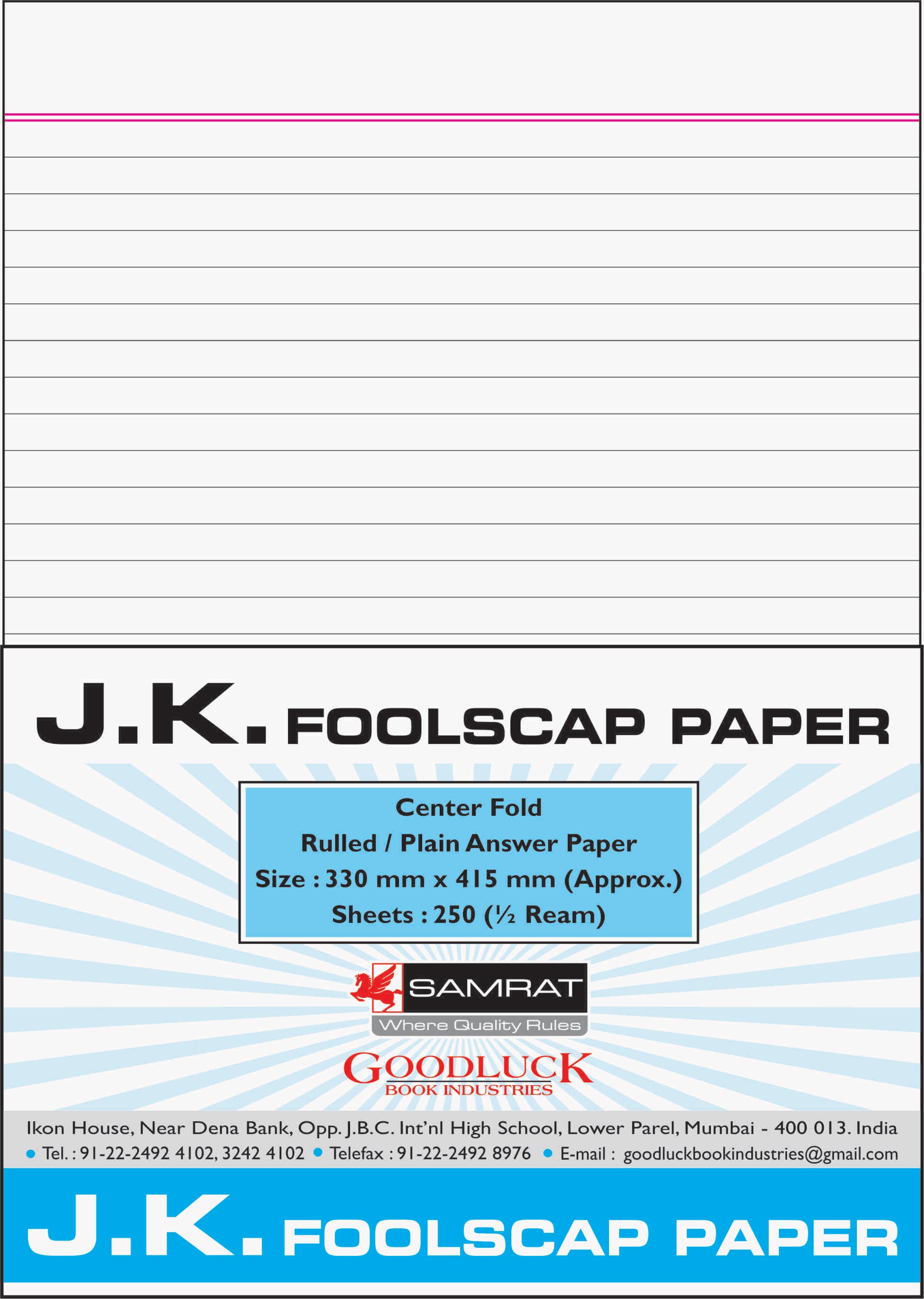 J.K. Foolscap Paper
