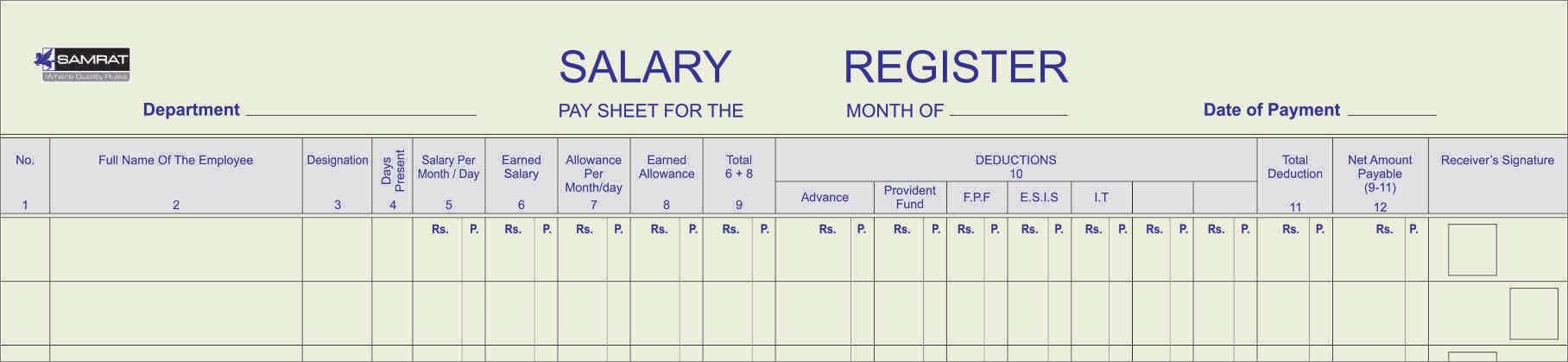 Attendance & Salary Register